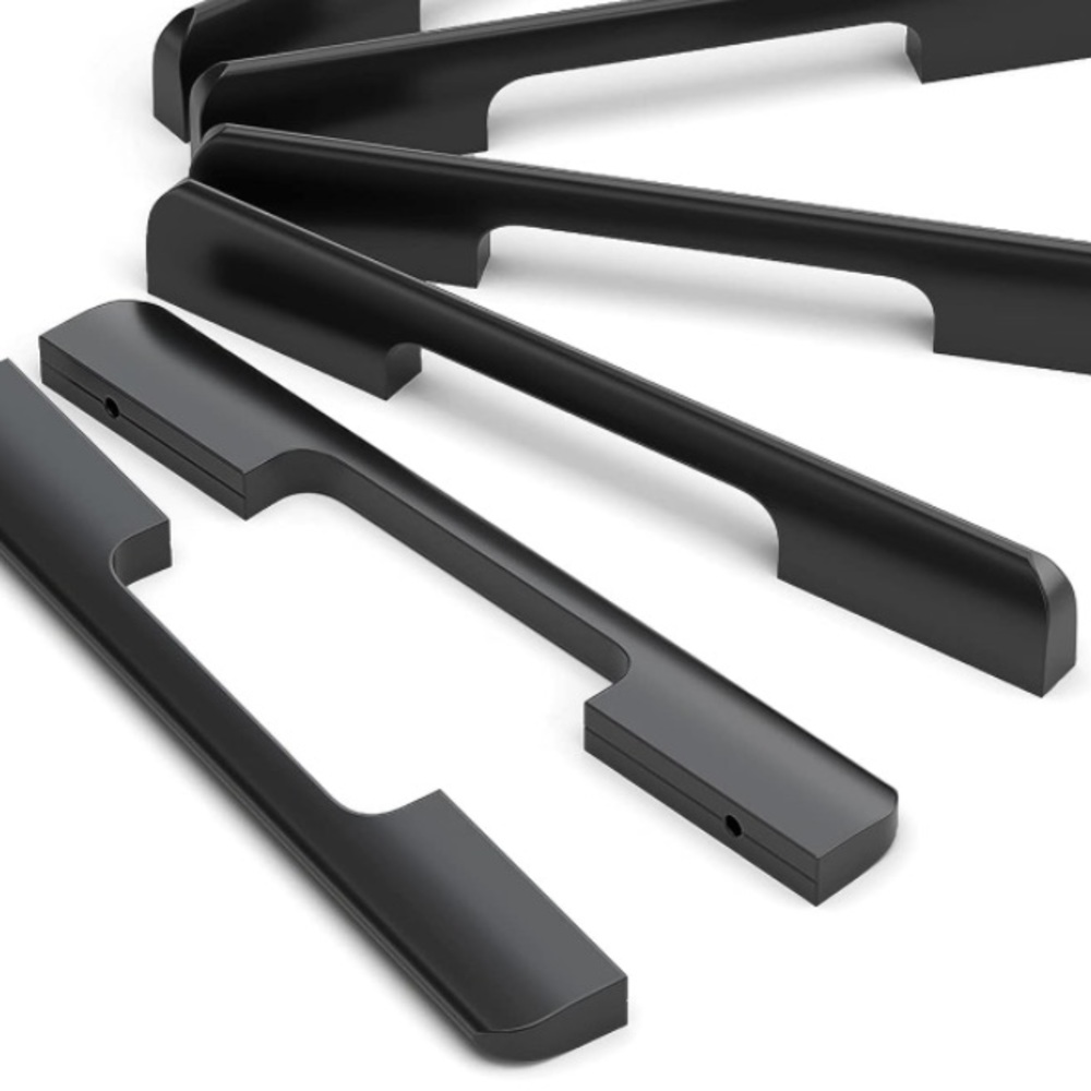 LUXSAMG 5 Pack Matte Black Cabinet Pulls 6.3” NEW SLIM SLEEK MODERN long